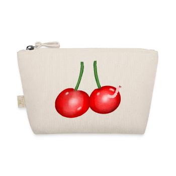 Cerises Ver de dessin animé Fruit Cerise - Trousse biologique - nature - Devant