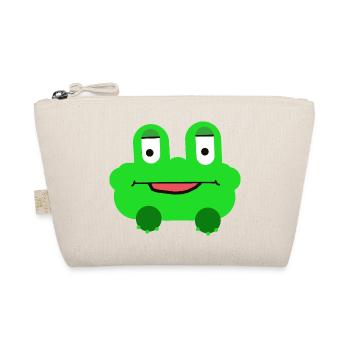 Frosch Kinder Kind fröhlich  - Bio-Täschchen - Natur - Vorne