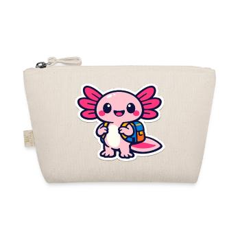 Kawaii wing hero with backpack axolotl - Organic Pouch - nature - Front
