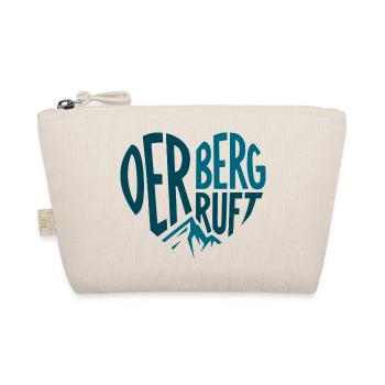 The Mountain Calls Heart Silhouettes Design - Organic Pouch - nature - Front