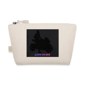 Queen on the motorcycle - Organic Pouch - nature - Front