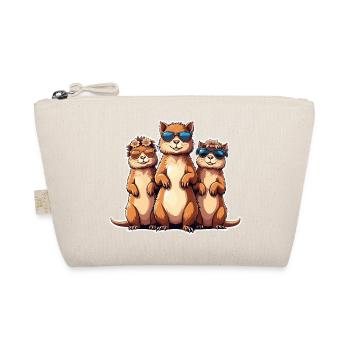 Sunglasses Meerkat Trio - Organic Pouch - nature - Front