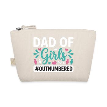Dad of Girls Outnumbered Papa Mädchen - Bio-Täschchen - Natur - Vorne