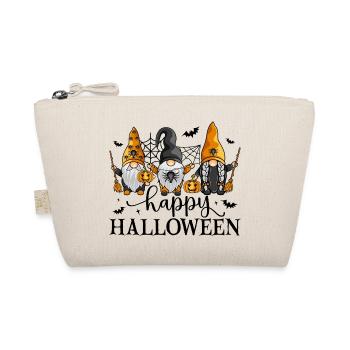 Frohe Halloween-Gnome - Bio-Täschchen - Natur - Vorne