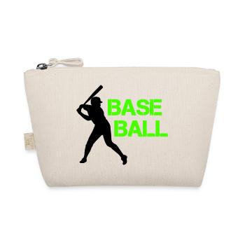 Baseball Neon Grunge Font - Organic Pouch - nature - Front