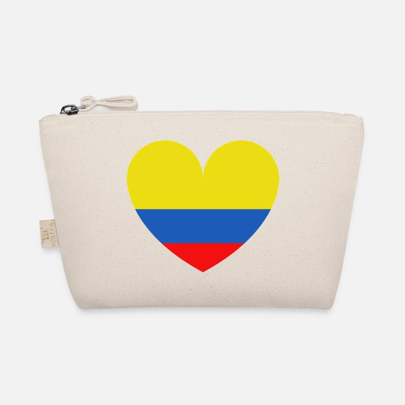 Heart Colombia Flag Organic Pouch