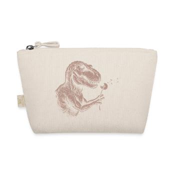Vintage T-Rex Blowing Dandelion Dinosaur Nature - Organic Pouch - nature - Front