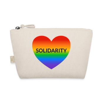 Solidarité Rainbow Heart Espace Sûr LGBT Allié Gay - Trousse biologique - nature - Devant