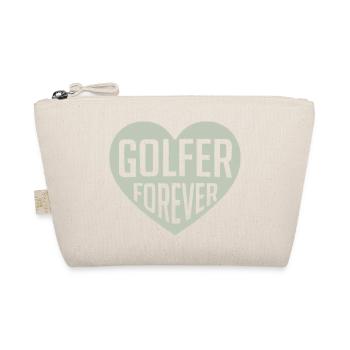 Golfer Forever Herz - Bio-Täschchen - Natur - Vorne