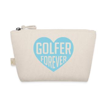 Golfer Forever Herzdesign - Bio-Täschchen - Natur - Vorne