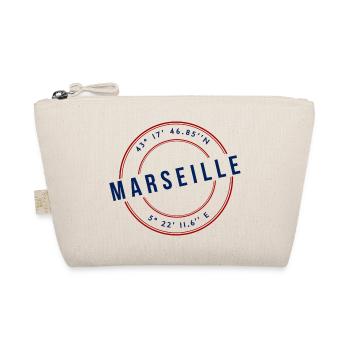 Marseille Coordonnées Géographiques Badge - Trousse biologique - nature - Devant