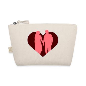Couple Silhouette Amour Romance Petit ami de la Saint-Valentin - Trousse biologique - nature - Devant