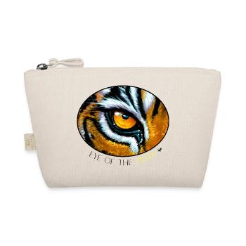 Eye of the tiger illustration in an oval - Organic Pouch - nature - Front