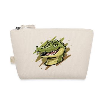 Tête de dessin animé crocodile - Trousse biologique - nature - Devant