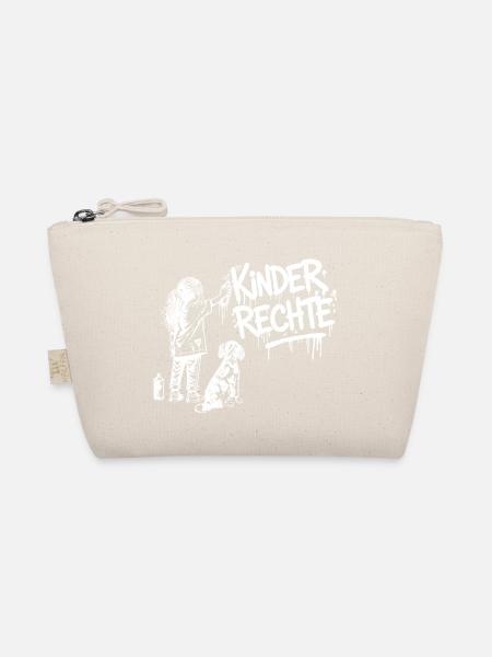 Kinderrechte weißes Graffiti - Bio-Täschchen - Natur