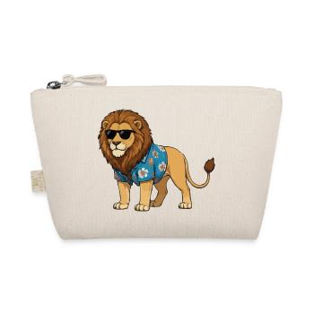 Lion in Hawaiian outfit - Organic Pouch - nature - Front