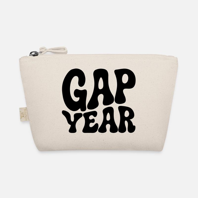 Gap year seventies wavy lettering Organic Pouch