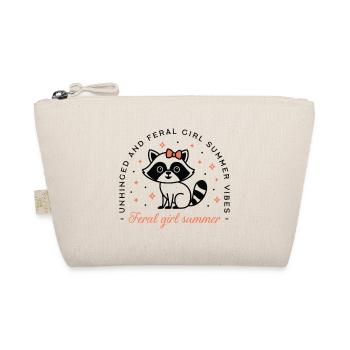 Feral girl summer raccoon aesthetic - Organic Pouch - nature - Front