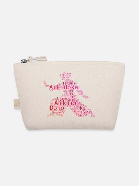 The Aikido students and Aikido fit together - Organic Pouch - nature - Front