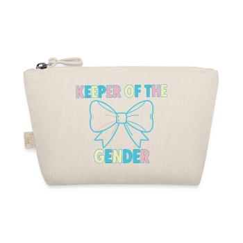 Gender Reveal Keeper Of The Gender Baby Shower - Organic Pouch - nature - Front