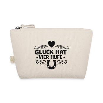 Glück hat vier Hufe - Bio-Täschchen - Natur - Vorne