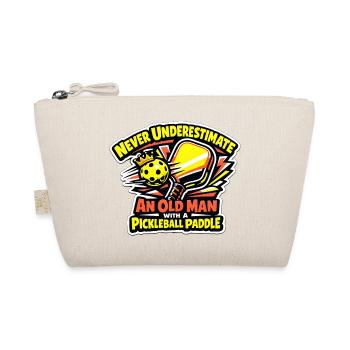 Old man with pickleball bat - Organic Pouch - nature - Front