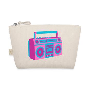 Boombox Ghettoblaster 80er Retro Roller Disco - Bio-Täschchen - Natur - Vorne