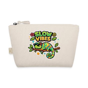 Slow Vibes Chameleon - Organic Pouch - nature - Front