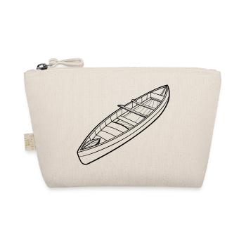 Minimalist Canoe Outline - Organic Pouch - nature - Front