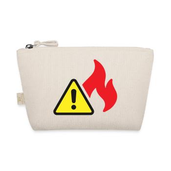 Icône solide d’alerte incendie Symbole de sécurité de flamme - Trousse biologique - nature - Devant