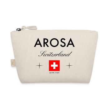 Arosa Switzerland Coordinates Travel Souvenir - Organic Pouch - nature - Front
