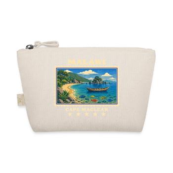 Malawi Cape Maclear Vintage Reisemarke - Bio-Täschchen - Natur - Vorne