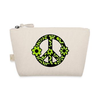 Peace Zeichen Blumen Icon - Bio-Täschchen - Natur - Vorne