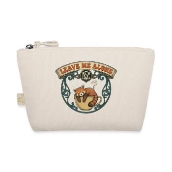 Cat in Vintage Mug, Leave Me Alone - Organic Pouch - nature - Front