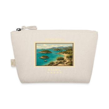 Albanien Ksamil Vintage Reisemarke - Bio-Täschchen - Natur - Vorne
