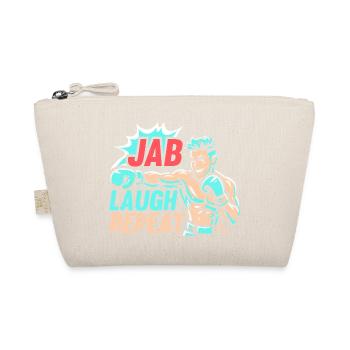 Jab Laugh Repeat Gloves Boxing Gloves - Organic Pouch - nature - Front