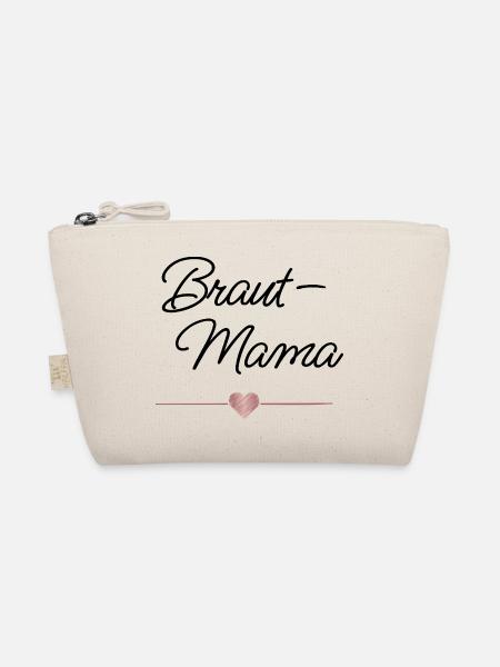 Braut Mama Herz Hochzeit Geschenk - Bio-Täschchen - Natur