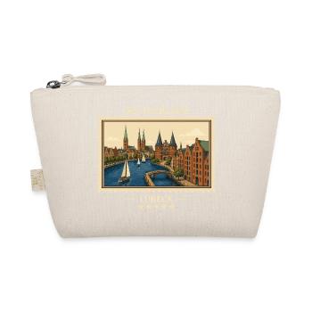 Deutschland Lübeck Vintage Reisemarke - Bio-Täschchen - Natur - Vorne
