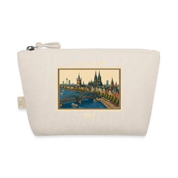 Deutschland Köln Vintage Reisemarke - Bio-Täschchen - Natur - Vorne