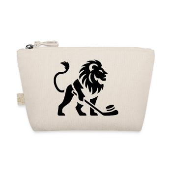 Löwe Eishockey Silhouette - Organic Pouch - nature - Front