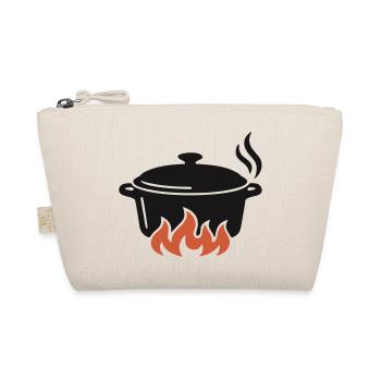 Kochtopf Lagerfeuer Logo - Bio-Täschchen - Natur - Vorne