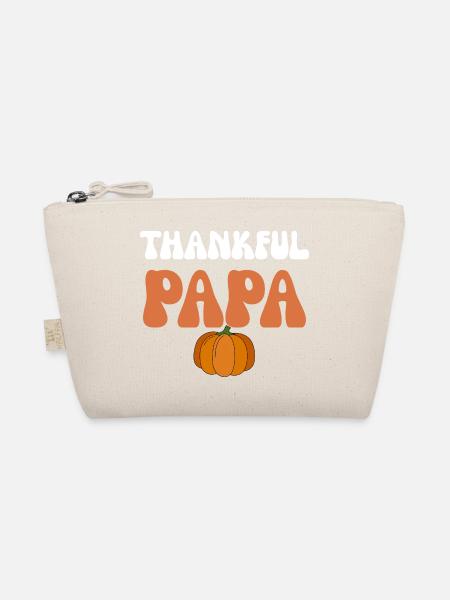 Thankful Papa Thanksgiving Matching Familiengeschenk - Bio-Täschchen - Natur