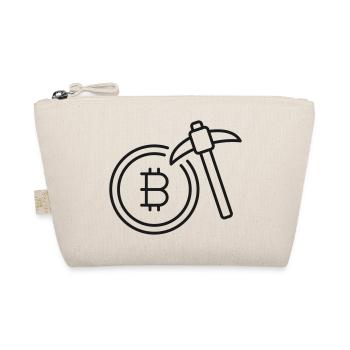 Bitcoin-Mining-Linien-Symbol - Bio-Täschchen - Natur - Vorne