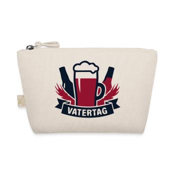 Vatertag Bier Banner Logo - Bio-Täschchen - Natur - Vorne