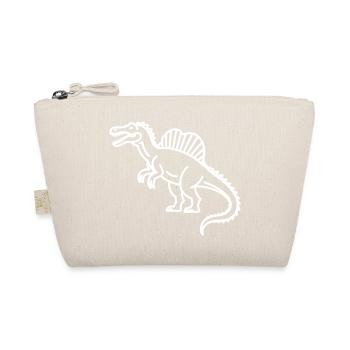 Monochrom Linien-Dino Stegosaurus - Bio-Täschchen - Natur - Vorne