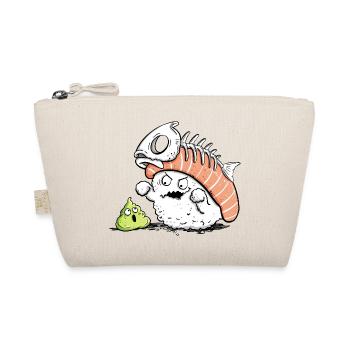 Lustiges Sushi mit Fischgräte I Kawaii Japan Essen - Bio-Täschchen - Natur - Vorne