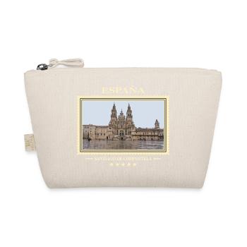 Spanien Santiago de Compostela Vintage Reisemarke - Bio-Täschchen - Natur - Vorne