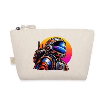 Astronaut im Neon-Sonnenuntergang - Bio-Täschchen - Natur - Vorne
