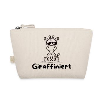 Giraffiniert – Coole Giraffe mit Sonnenbrille - Bio-Täschchen - Natur - Vorne