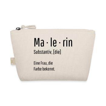Malerin Substantiv Definition Maler Geschenk - Bio-Täschchen - Natur - Vorne